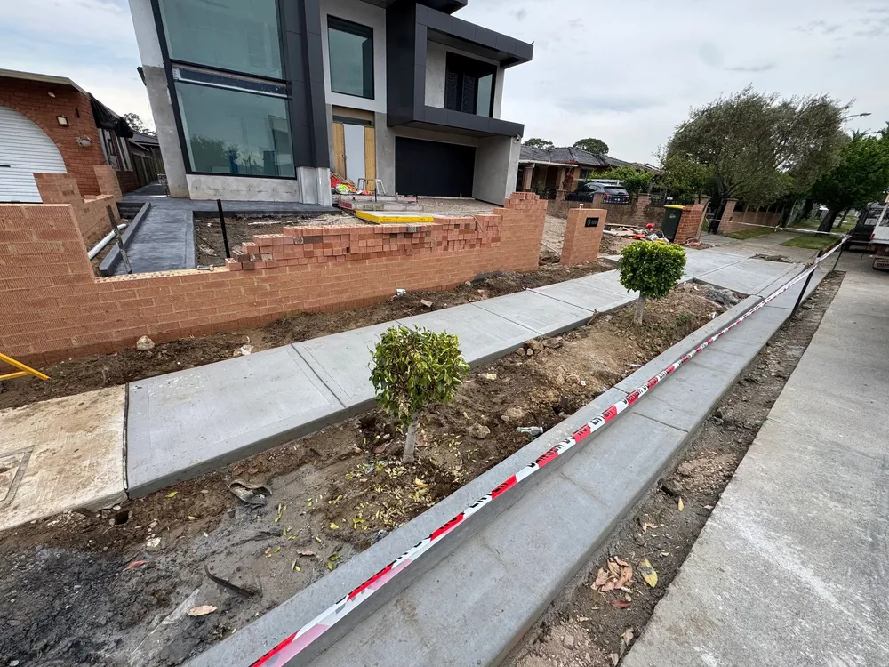 Council footpath and kerb and gutter works in Bossley Park NSW