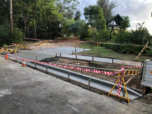 Kerb & gutter, council crossover and footpath at a reserve in Dural, NSW